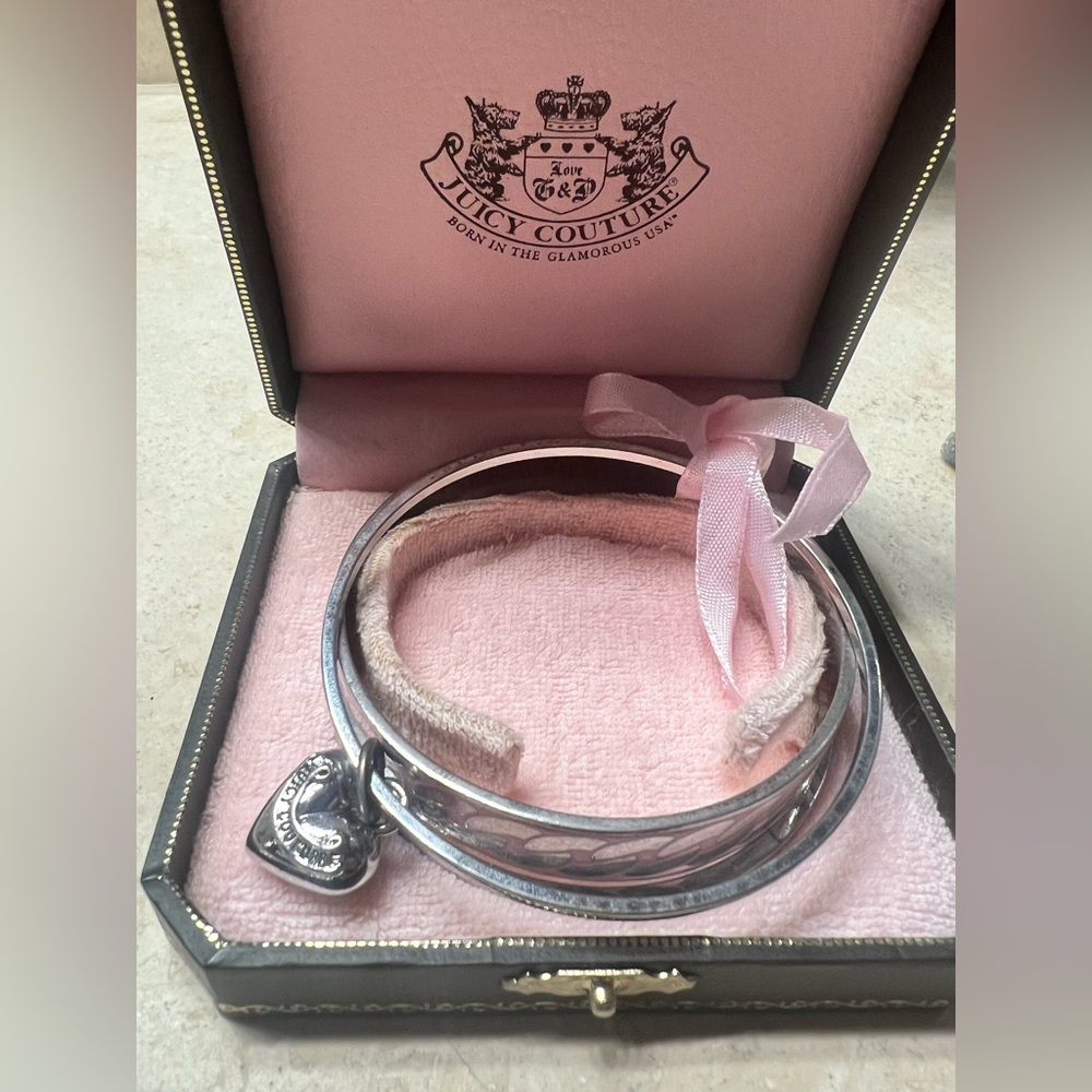 Juicy Couture Vintage Set of 3 Bangle Bracelets Y2K